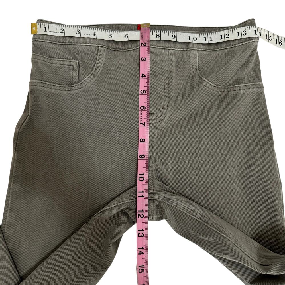 Women's Spanx Taupe Jean-ish Ankle Leggings Faux Front Pocket Knit Jeggings M - Picture 8 of 9
